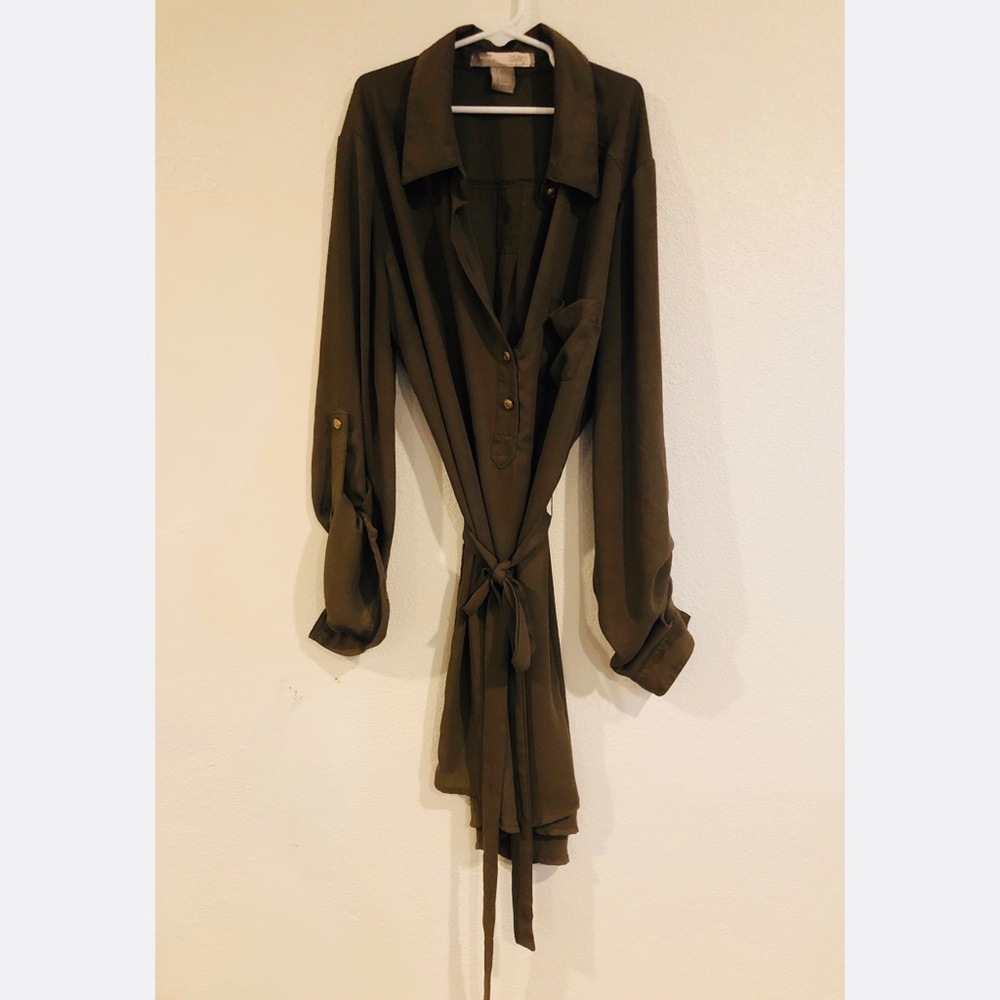 Olive green shirt/dress